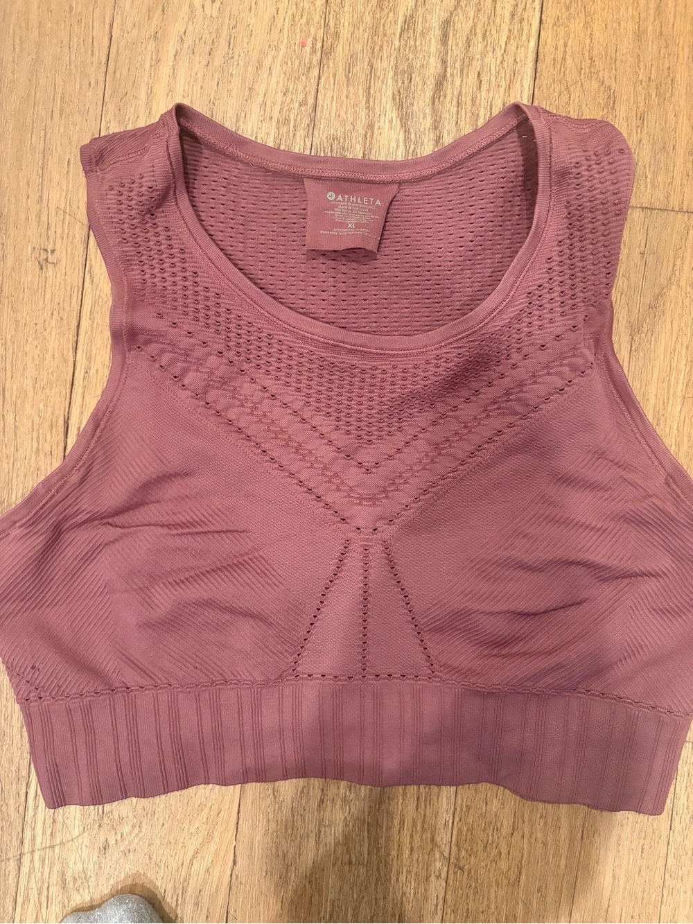Athleta Trophy Seamless High-Neck Crop Sports Bra